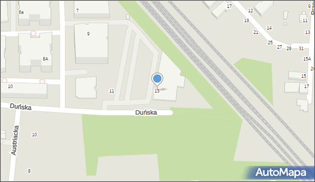 Wrocław, Duńska, 13, mapa Wrocławia