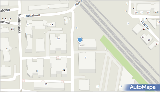 Wrocław, Duńska, 7, mapa Wrocławia