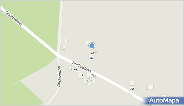 Zakroczym, Duchowizna, 34b, mapa Zakroczym