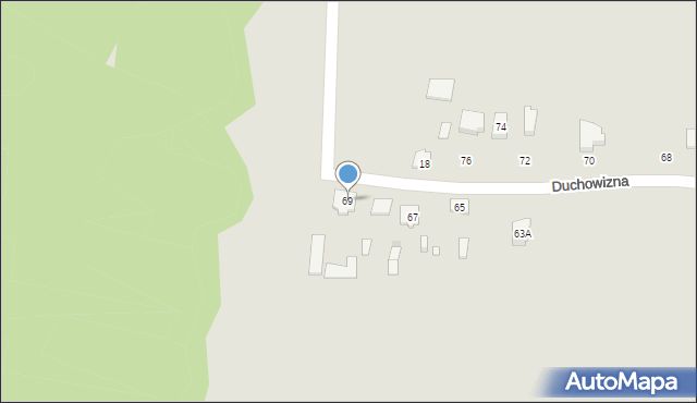 Zakroczym, Duchowizna, 69, mapa Zakroczym