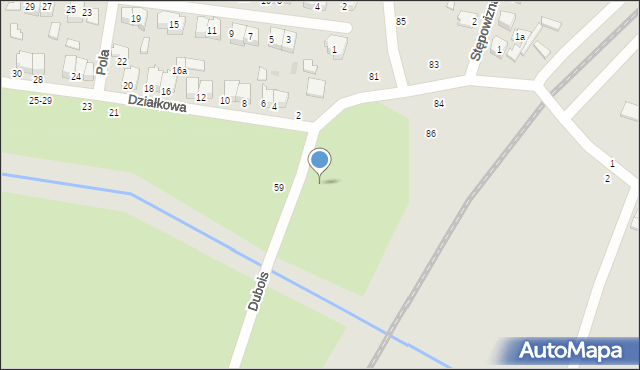 Zgierz, Dubois Stanisława, 72-80, mapa Zgierz