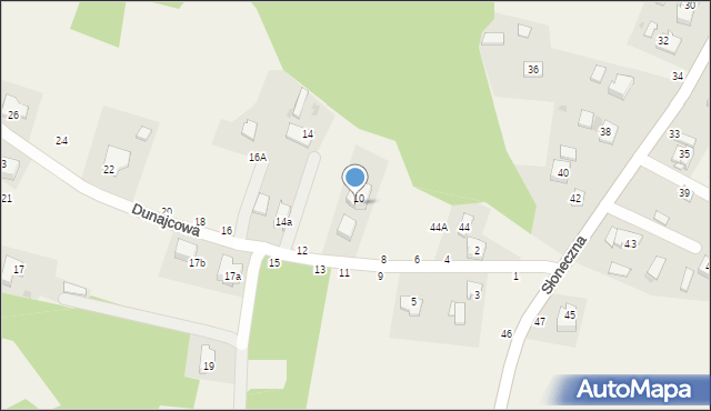 Zgłobice, Dunajcowa, 10A, mapa Zgłobice