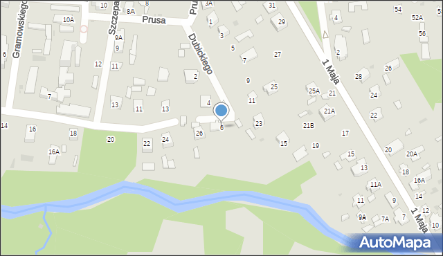 Zwierzyniec, Dubickiego, 6, mapa Zwierzyniec