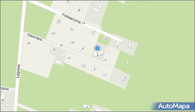 Adamów-Parcel, Dworska, 6, mapa Adamów-Parcel