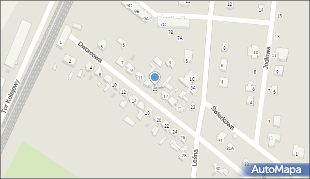 Babimost, Dworcowa, 15, mapa Babimost