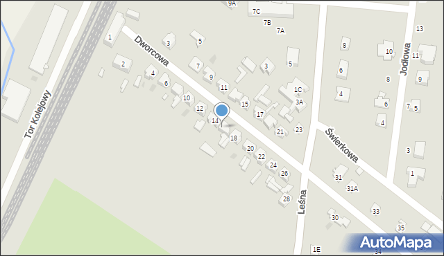 Babimost, Dworcowa, 16, mapa Babimost