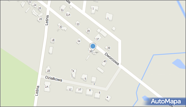 Babimost, Dworcowa, 38, mapa Babimost