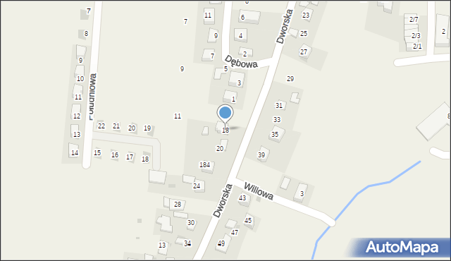 Baranówka, Dworska, 18, mapa Baranówka