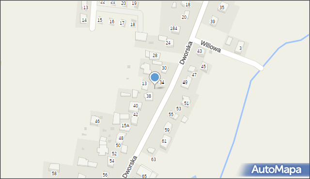 Baranówka, Dworska, 36, mapa Baranówka