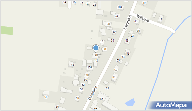 Baranówka, Dworska, 40, mapa Baranówka