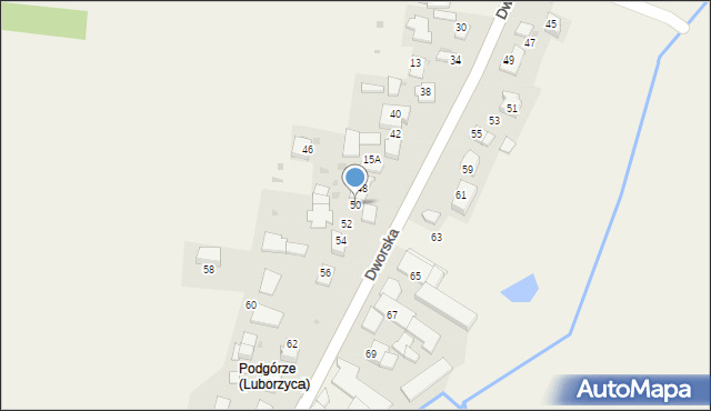 Baranówka, Dworska, 50, mapa Baranówka