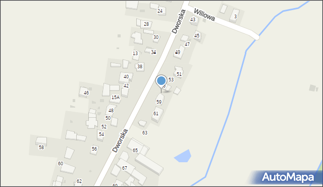 Baranówka, Dworska, 57, mapa Baranówka