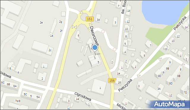 Barlinek, Dworcowa, 7, mapa Barlinek