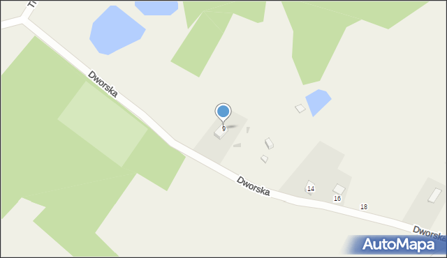 Berezka, Dworska, 9, mapa Berezka