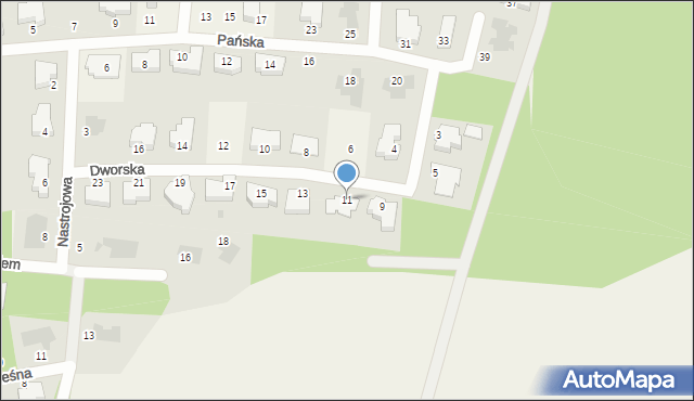 Bezrzecze, Dworska, 11, mapa Bezrzecze