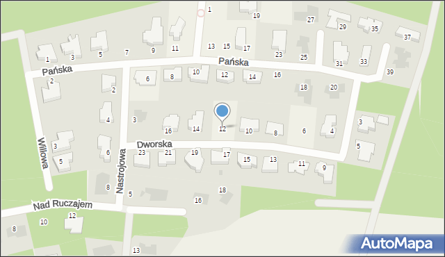 Bezrzecze, Dworska, 12, mapa Bezrzecze
