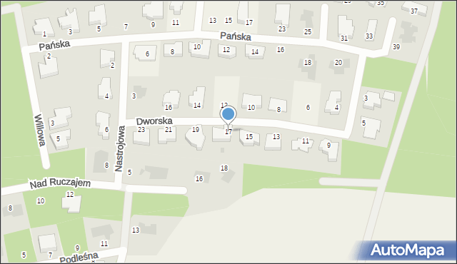 Bezrzecze, Dworska, 17, mapa Bezrzecze