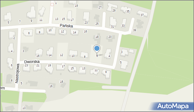 Bezrzecze, Dworska, 6, mapa Bezrzecze