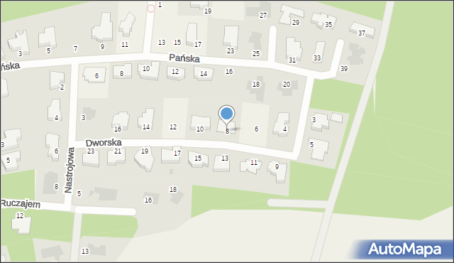 Bezrzecze, Dworska, 8, mapa Bezrzecze