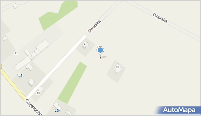Biała, Dworska, 6, mapa Biała