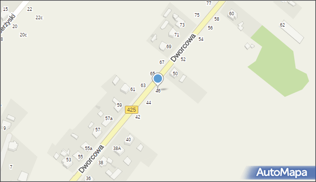 Bierawa, Dworcowa, 46, mapa Bierawa