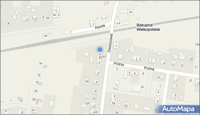 Biskupice, Dworcowa, 2a, mapa Biskupice