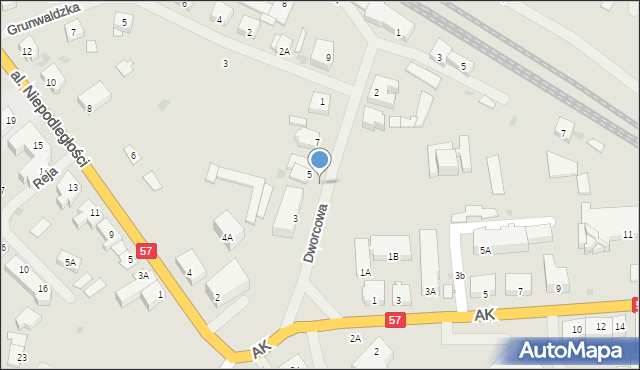 Biskupiec, Dworcowa, 2a, mapa Biskupiec