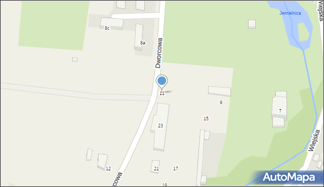 Błotnica Strzelecka, Dworcowa, 11, mapa Błotnica Strzelecka