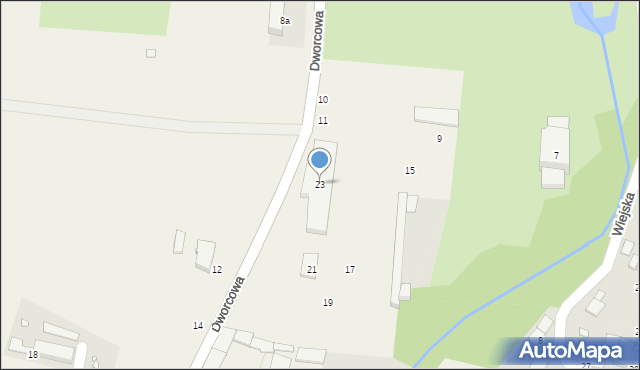 Błotnica Strzelecka, Dworcowa, 23, mapa Błotnica Strzelecka