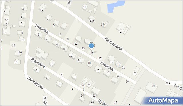 Bojano, Dworska, 15, mapa Bojano