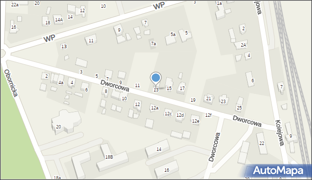 Bolechowo-Osiedle, Dworcowa, 13, mapa Bolechowo-Osiedle