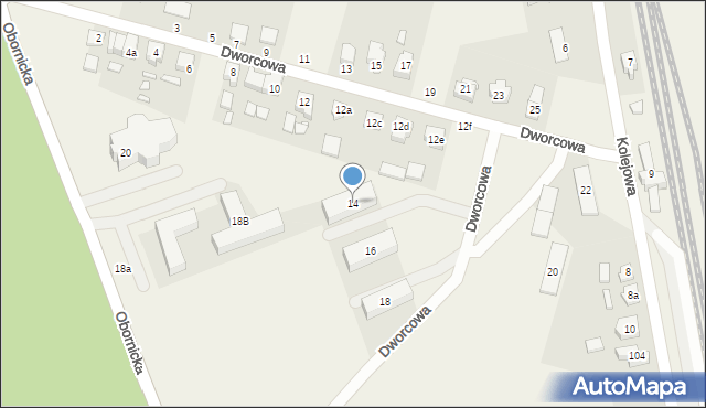 Bolechowo-Osiedle, Dworcowa, 14, mapa Bolechowo-Osiedle