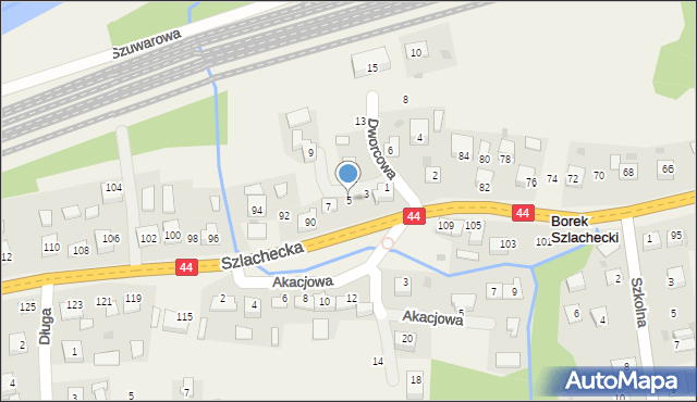 Borek Szlachecki, Dworcowa, 5, mapa Borek Szlachecki