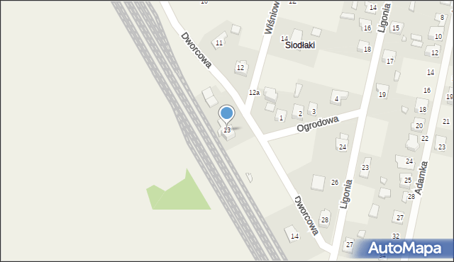 Boronów, Dworcowa, 13, mapa Boronów