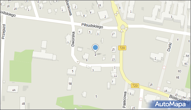 Brwinów, Dworska, 4, mapa Brwinów