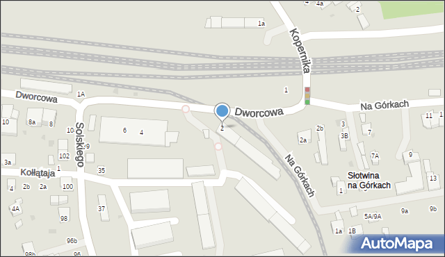 Brzesko, Dworcowa, 2, mapa Brzesko