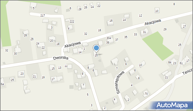 Brzoskwinia, Dworska, 10, mapa Brzoskwinia