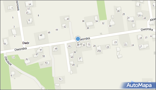 Brzoskwinia, Dworska, 35, mapa Brzoskwinia