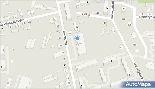 Buk, Dworcowa, 52, mapa Buk