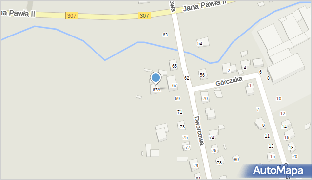 Buk, Dworcowa, 67A, mapa Buk