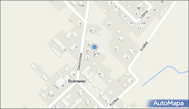 Bukowiec, Dworcowa, 1d, mapa Bukowiec