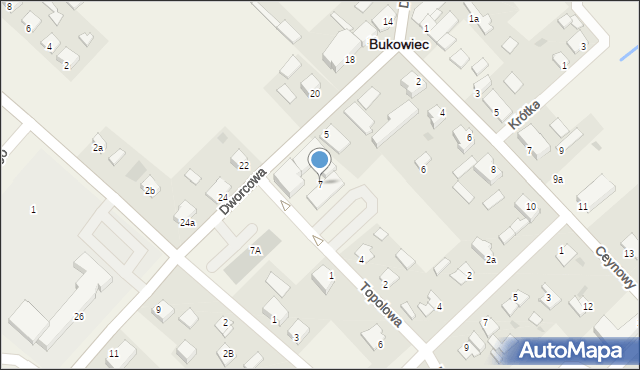 Bukowiec, Dworcowa, 7, mapa Bukowiec