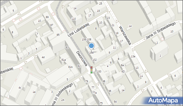 Bydgoszcz, Dworcowa, 104, mapa Bydgoszczy