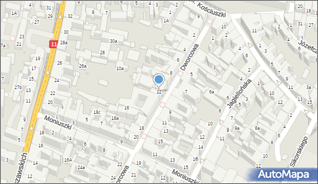 Bytom, Dworcowa, 12, mapa Bytomia