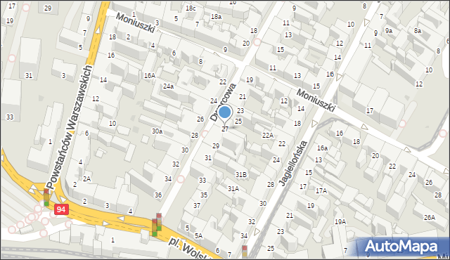 Bytom, Dworcowa, 27, mapa Bytomia