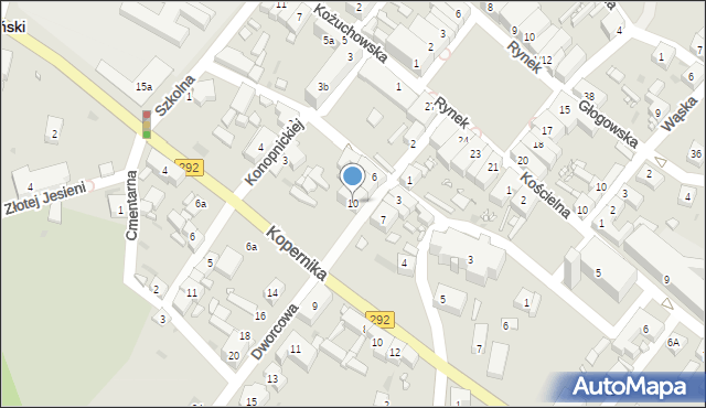 Bytom Odrzański, Dworcowa, 10, mapa Bytom Odrzański