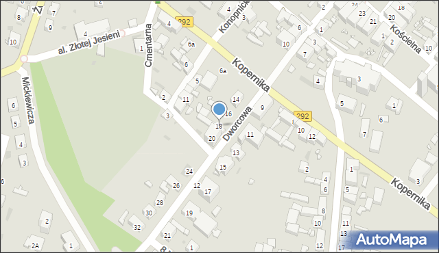 Bytom Odrzański, Dworcowa, 18, mapa Bytom Odrzański