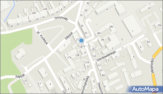Bytów, Dworcowa, 15, mapa Bytów