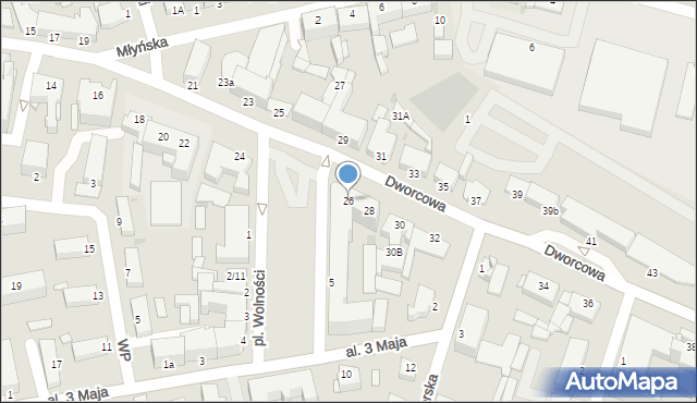 Chełmno, Dworcowa, 26, mapa Chełmno