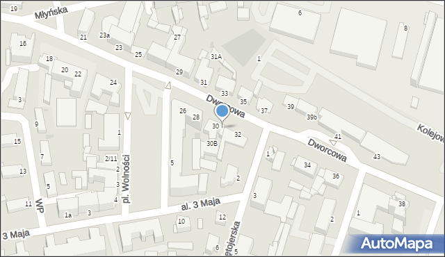 Chełmno, Dworcowa, 30a, mapa Chełmno